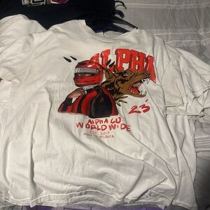 Alpha White Graphic Tee - Short Sleeve